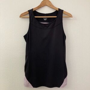 Arc'teryx Black Tank Top with Pale Pink Hem Accents